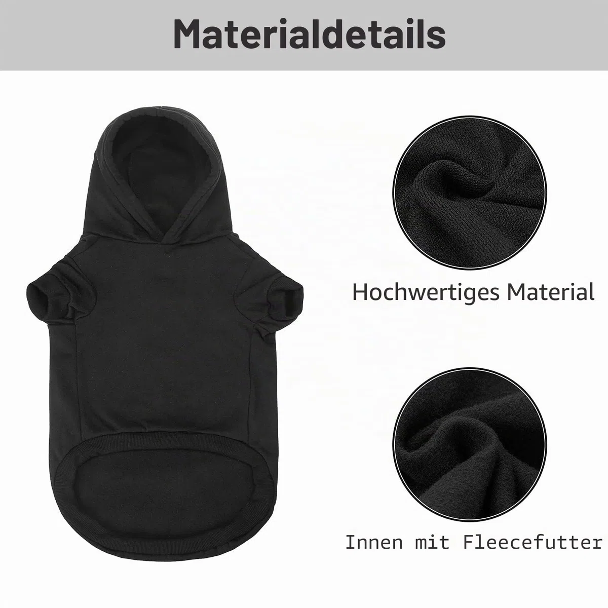 BINGPET Hunde Hoodie Sweatshirt,Weicher und Komfortabler Fleece-Pullover für Kleine und Große Hunde, Premium-Qualität, Geeignet für Alle Hunderassen, Haustierkleidung