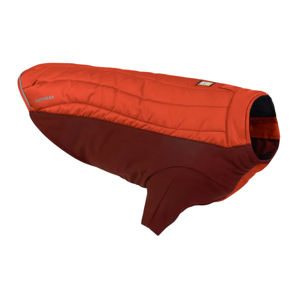 RUFFWEAR Powder Hound Isolierte Hundejacke, Wetter- und wasserabweisend, kaltes Wetter, Hundemantel mit Fleecefutter, Premium Wintermantel Schneeanzug für Hunde, Persimmon Orange – Large